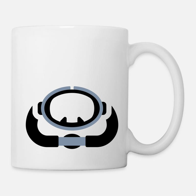 scuba diving retro logo - Tasse - Weiß