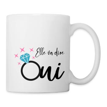 elle va dire oui evjf enterrement vie jeune fille - Mug blanc - blanc - Droite