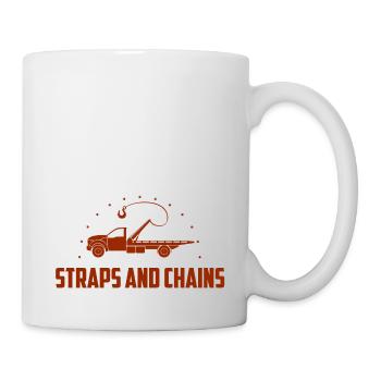 Flatbedders Do It With Straps And Chains Tow Truck - Mug - white - Right
