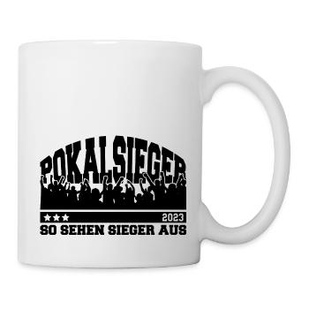 Pokalsieger 2023 - So sehen Sieger aus - Tasse - Weiß - Rechts
