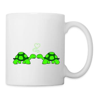 turtle love - Tasse - Weiß - Rechts