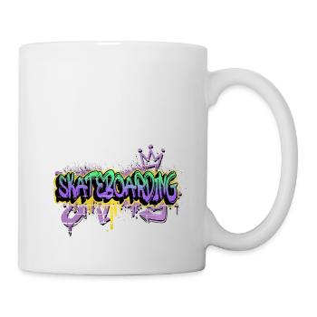 Skateboarding Skater Board Graffiti Spray Sprayer - Tasse - Weiß - Rechts