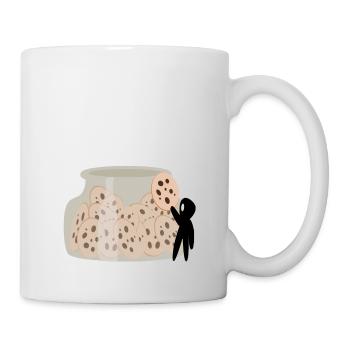 Tinte färbt Kekse - Tasse - Weiß - Rechts