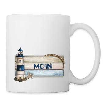 Moin (avec phare) - Mug blanc - blanc - Droite