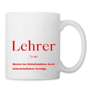 Lehrer Definition - Tasse - Weiß - Rechts