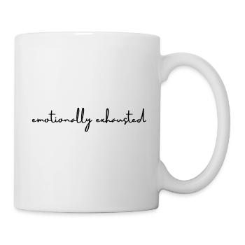 Émotionnellement épuisé - Mug blanc - blanc - Droite