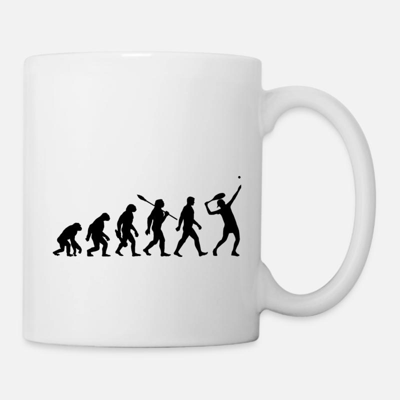 Evolution Tennis - Tennis Spieler - Tasse - Weiß