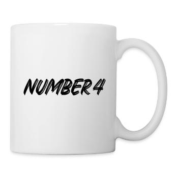 Numéro 4 - quatre - quatrième - quatrième - 4 - numéro 4 - Mug blanc - blanc - Droite