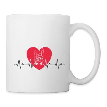 Heavy Metal ECG Metal Fork - Mug blanc - blanc - Droite