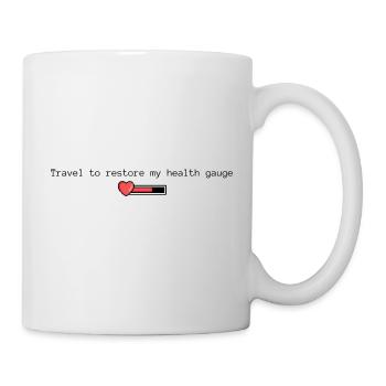 Travel to restore my health gauge - Mug - white - Right