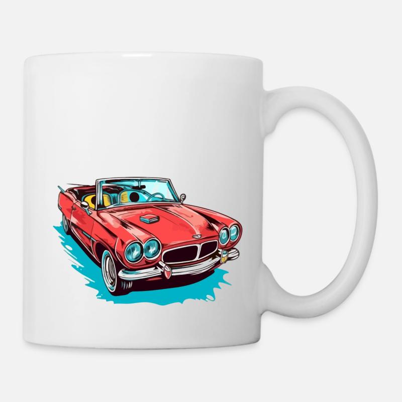 Cabriolet rouge - Mug blanc - blanc
