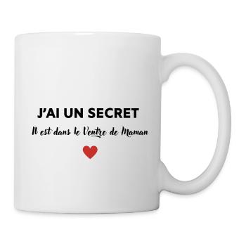 J'ai un secret, il est dans le ventre de maman - Mug blanc - blanc - Droite