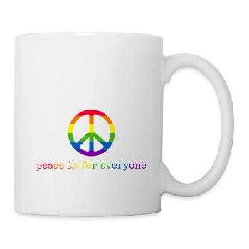 La paix est pour tout le monde - LGBT pride style fabuleux - Mug blanc - blanc - Droite