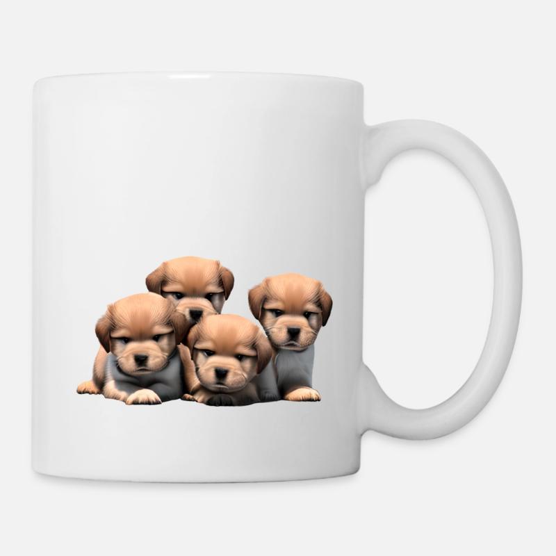 Lustige Hunde - Tasse - Weiß