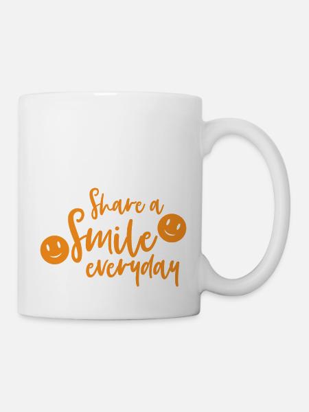 Share A Smile Everyday 4 - Tasse - Weiß
