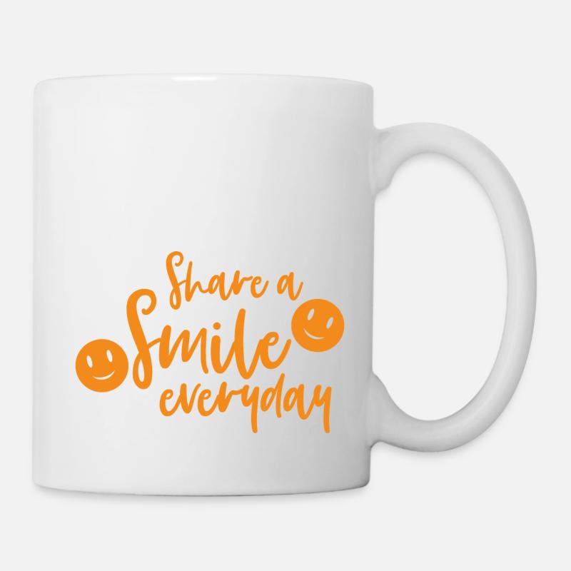 Share A Smile Everyday 4 - Tasse - Weiß