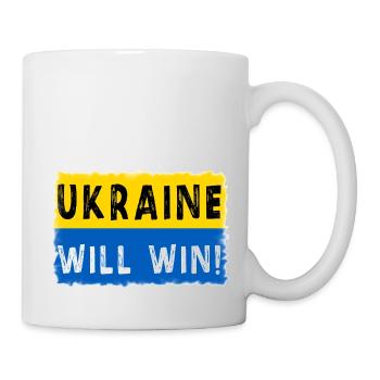 Ukraine will win - Tasse - Weiß - Rechts