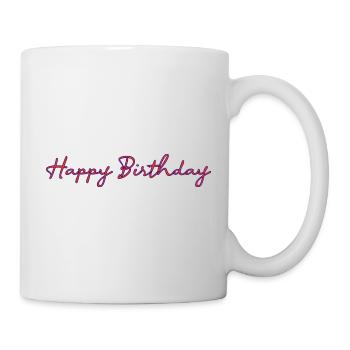 ALLES GUTE ZUM GEBURTSTAG. ALLES GUTE ZUM GEBURTSTAG. JAHRESTAG. - Tasse - Weiß - Rechts
