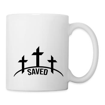 Jesus Christus Glaube Gott Christ Erlöser SAVED - Tasse - Weiß - Rechts