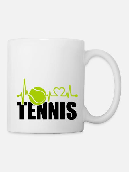 tennis love - Tasse - Weiß