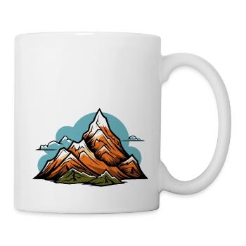 Berge Symbol Icon - Tasse - Weiß - Rechts