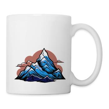 Berge Symbol Icon - Tasse - Weiß - Rechts