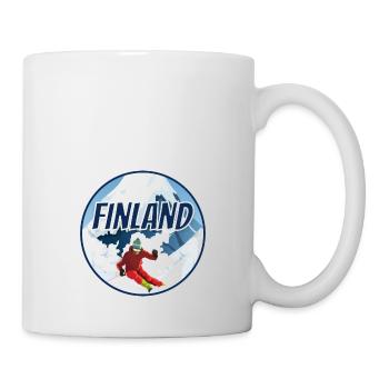 Finland Ski Lapland Mountains - Mug - white - Right