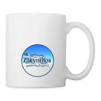 Zakynthos Griechenland Griechische Flagge - Tasse - Weiß - Rechts