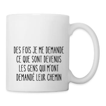 les gens qui m'ont demandé leur chemin - Mug blanc - blanc - Droite