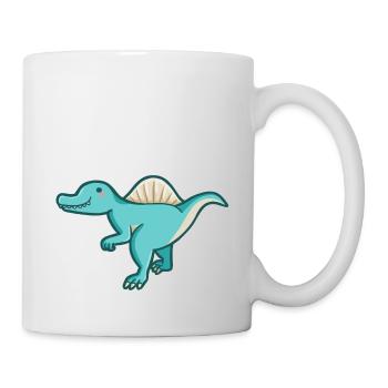 hugadino Spinosaurus, happy dinosaur - Mug - white - Right