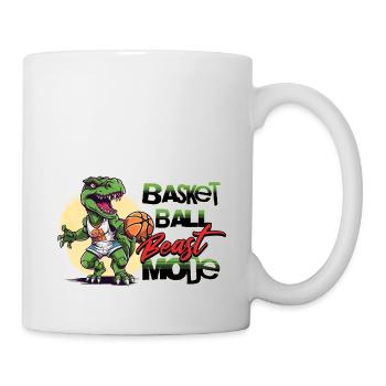 Basketball Dinosaure T-Rex Animal Player Cartoon - Mug blanc - blanc - Droite