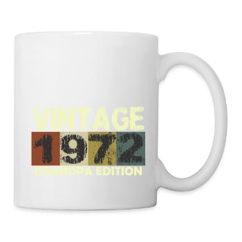Vintage 1972 Anniversaire rétro sunset design - Mug blanc - blanc - Droite