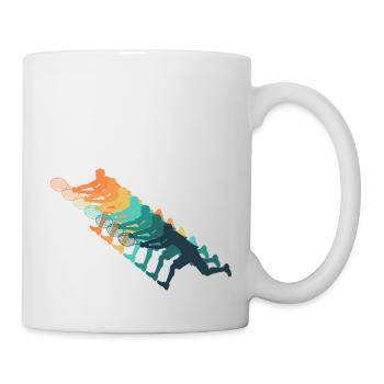 Retro-Tennis - Tasse - Weiß - Rechts