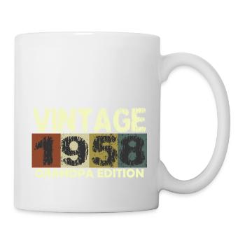 Vintage Birthday rétro sunset design - Mug blanc - blanc - Droite