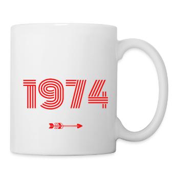 Jahrgang 1974 - Tasse - Weiß - Rechts