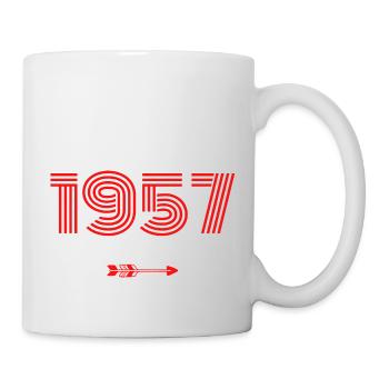 Jahrgang 1957 - Tasse - Weiß - Rechts