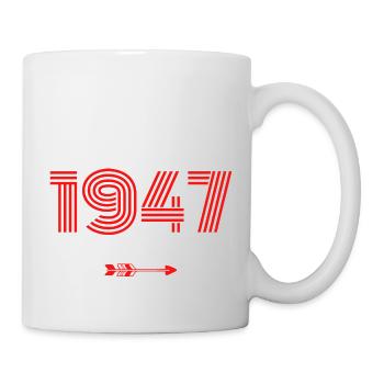 Jahrgang 1947 - Tasse - Weiß - Rechts
