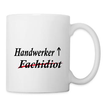 Handwerker Handyman Handwerk Werkzeug Baustelle - Tasse - Weiß - Rechts