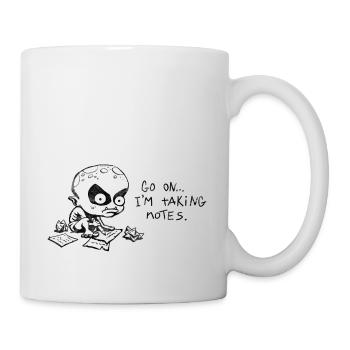 Ghoul Notiz (schwarze Variante) - Tasse - Weiß - Rechts