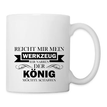 Handwerker Handyman Handwerk Werkzeug Baustelle - Tasse - Weiß - Rechts