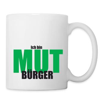 Mutbürger - Ansprechen Anpacken Zukunft Gestalten - Tasse - Weiß - Rechts