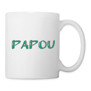 PAPOU. PAPA. FÊTE DES PÈRES. BONNE FÊTE PAPA - Mug blanc - blanc - Droite