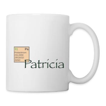 Patricia Vorname Namensschild Protactinium - Tasse - Weiß - Rechts