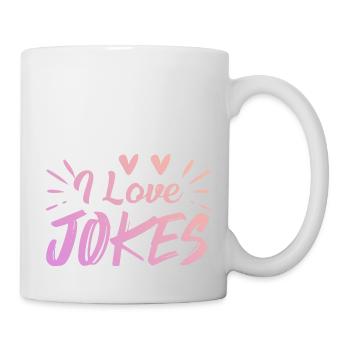 Ich liebe Witze - Tasse - Weiß - Rechts