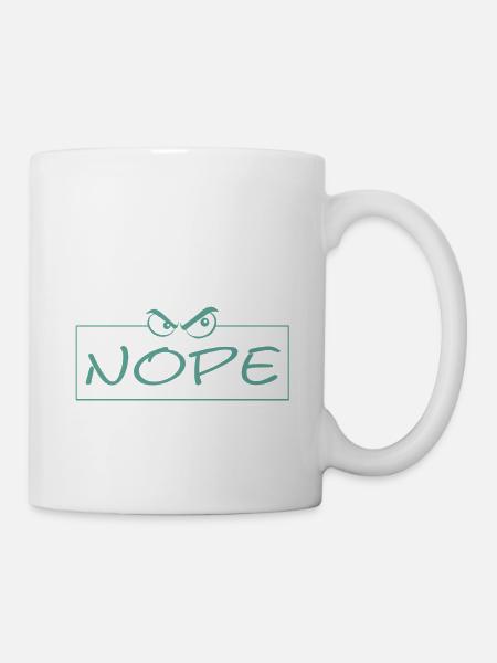Nope - Tasse - Weiß