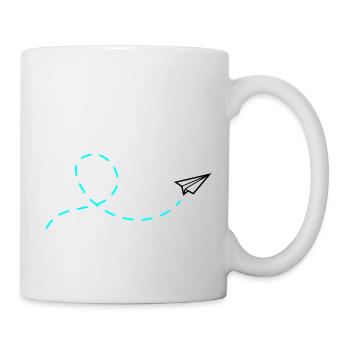 Avion en papier - Mug blanc - blanc - Droite