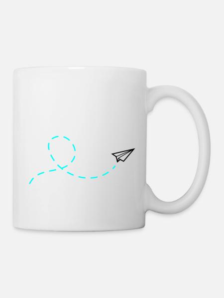 Papierflieger - Tasse - Weiß