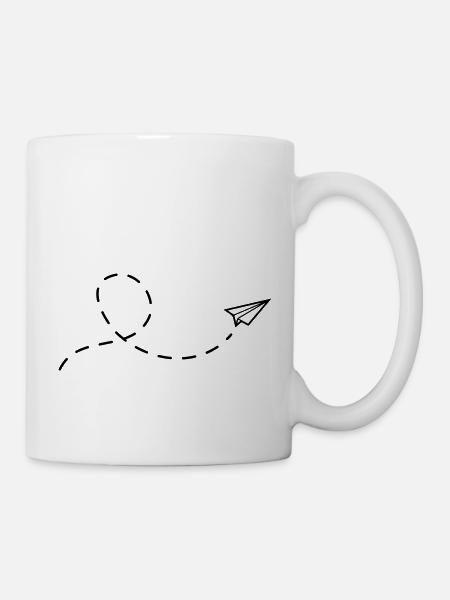 papierflieger - Tasse - Weiß