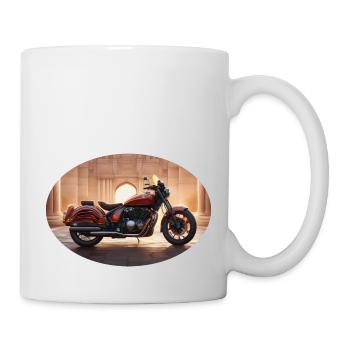 1940s US Style Cruiser Motorcycle - Mug - white - Right