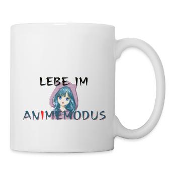Lebe im Animemodus, Spruch - Tasse - Weiß - Rechts